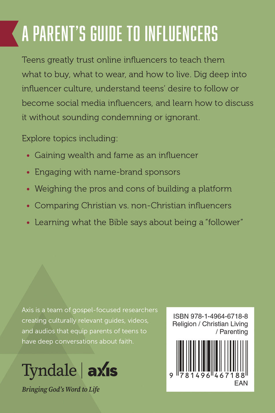 A Parent’s Guide to Influencers (Axis) by Tyndale, product view 2