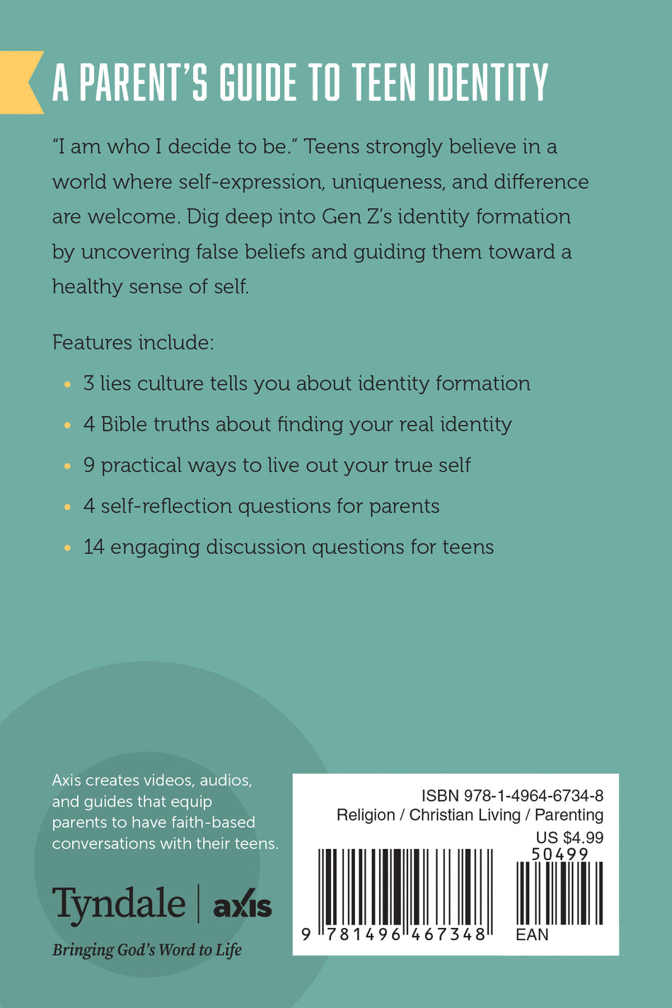 A Parent’s Guide to Teen Identity (Axis) by Tyndale, product view 2