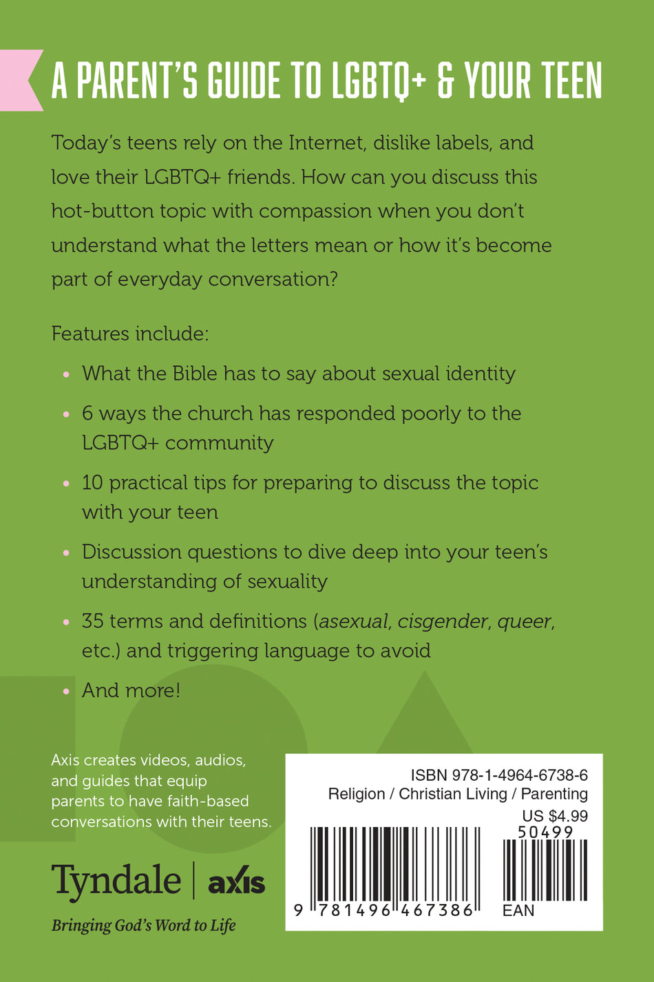 A Parent’s Guide to LGBTQ+ and Your Teen (Axis) by Tyndale, product view 2
