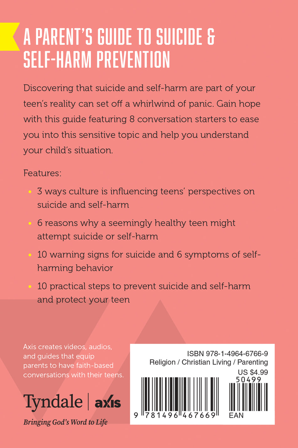 A Parent’s Guide to Suicide & Self-Harm Prevention (Axis) by Tyndale, product view 2