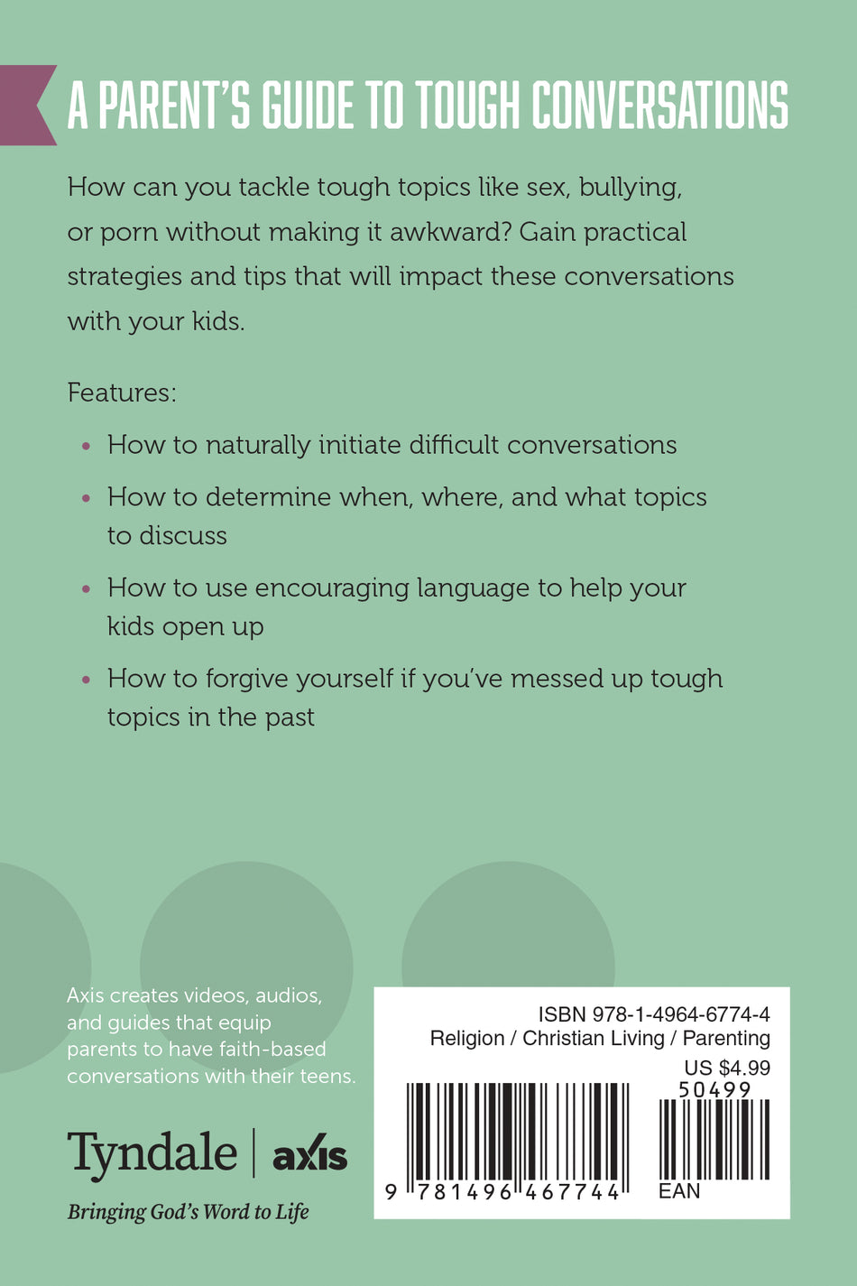 A Parent’s Guide to Tough Conversations (Axis) by Tyndale, product view 2