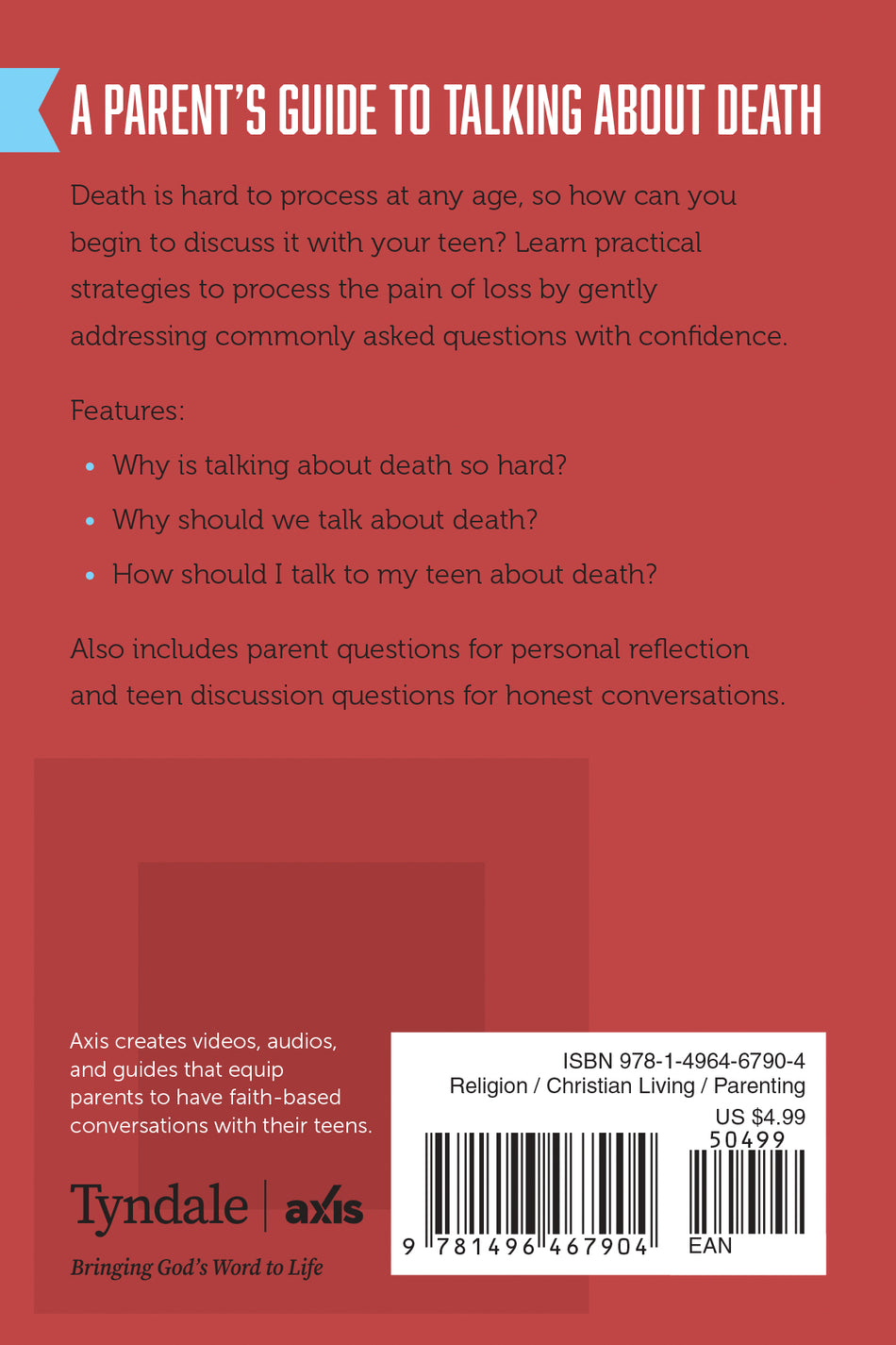 A Parent’s Guide to Talking about Death (Axis) by Tyndale, product view 2