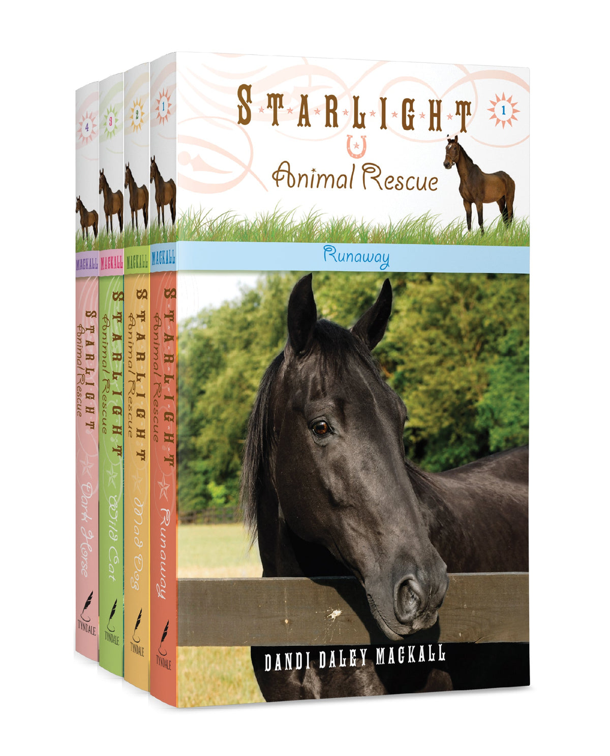 Starlight Animal Rescue 4-Pack: Runaway / Mad Dog / Wild Cat / Dark Horse by Tyndale