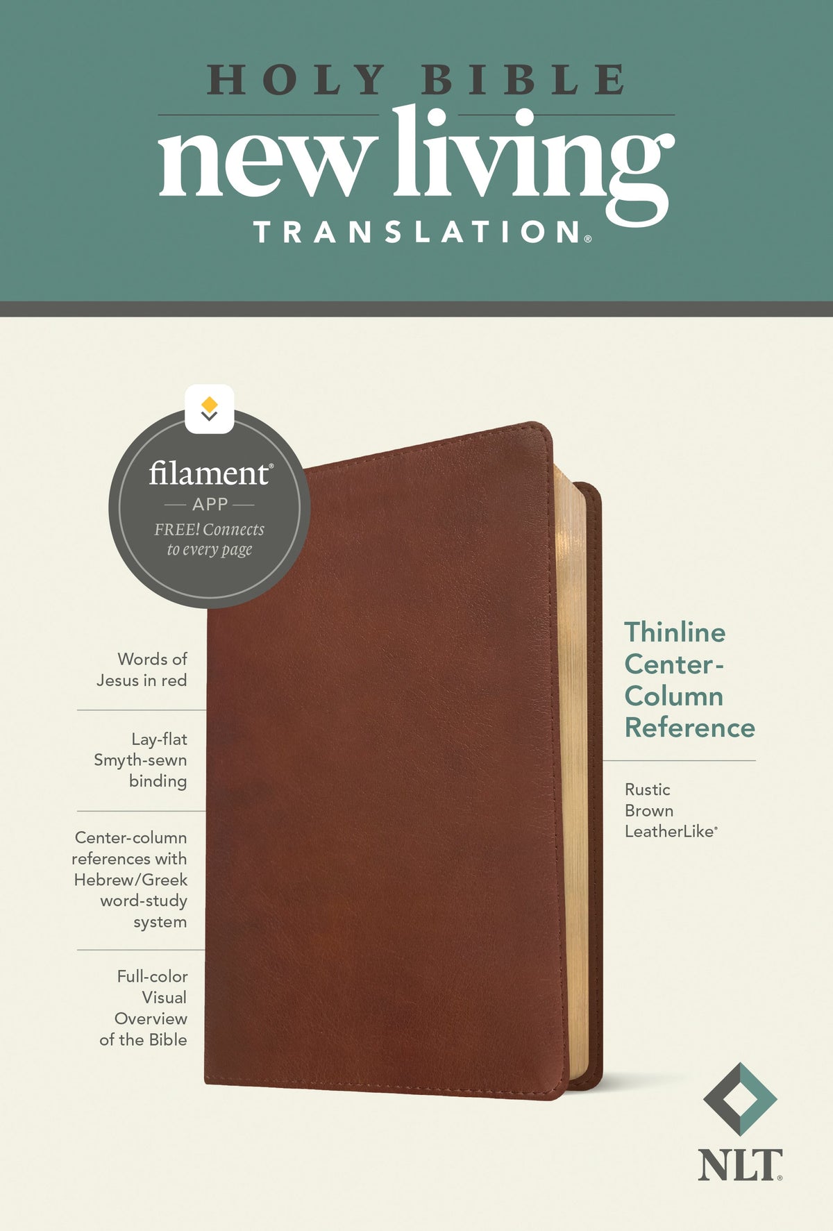 NLT Thinline Center-Column Reference Bible, Filament Enabled by Tyndale