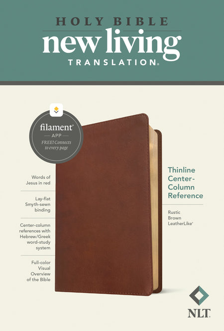 NLT Thinline Center-Column Reference Bible, Filament Enabled by Tyndale