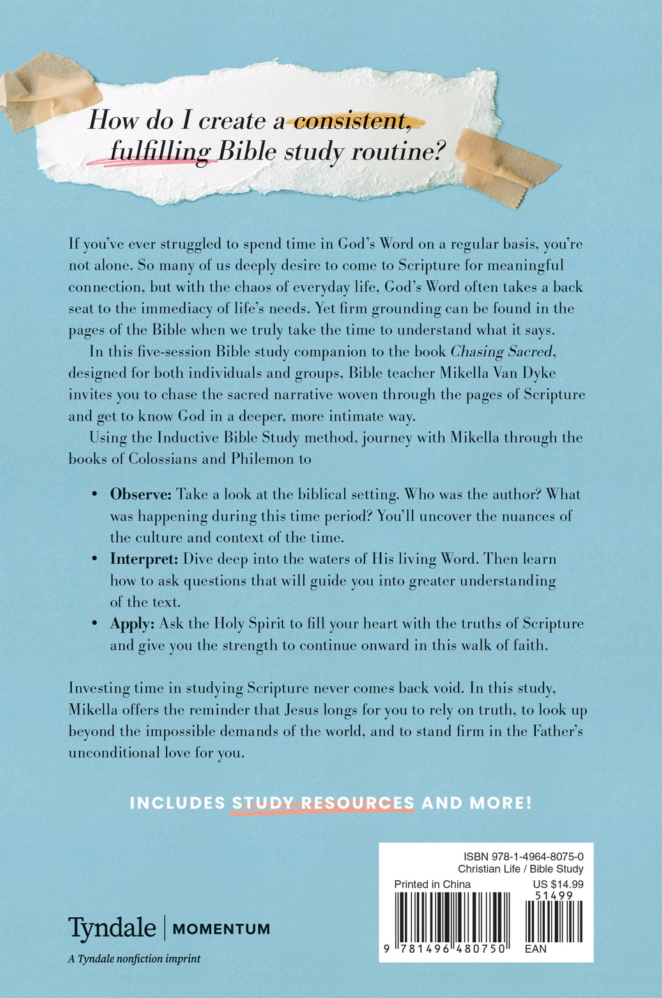 Chasing Sacred Bible Study by Tyndale, product view 2