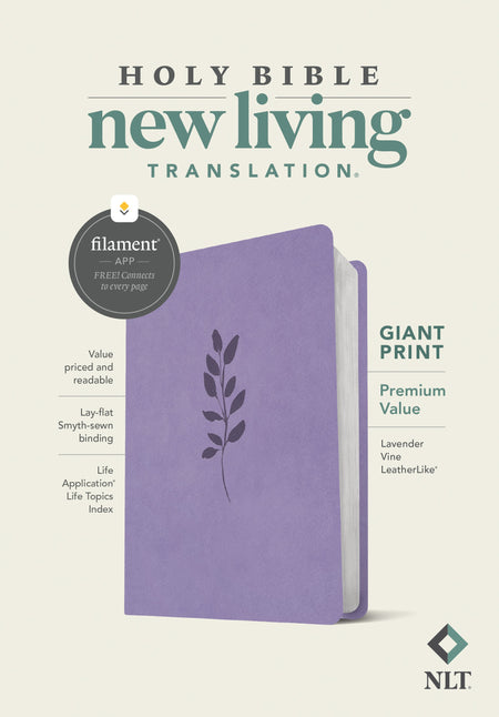 NLT Giant Print Premium Value Bible, Filament Enabled by Tyndale by Tyndale