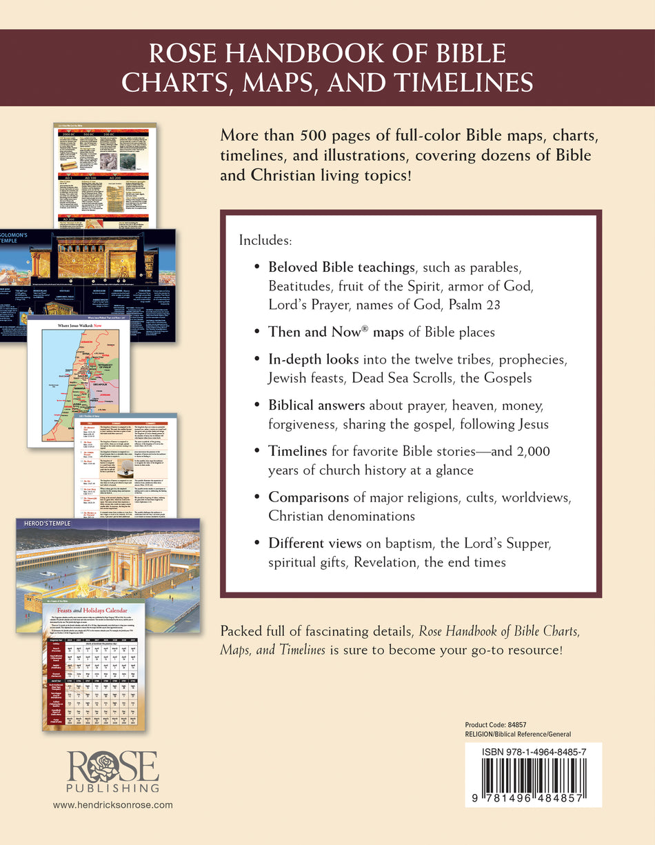 Rose Handbook of Bible Charts, Maps, and Timelines by Tyndale, product view 2