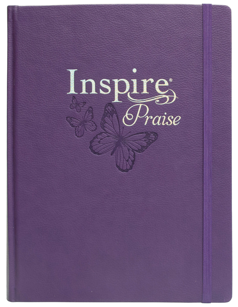 Inspire PRAISE Bible Large Print NLT – LeatherLike Hardcover, Purple by Tyndale, product view 2