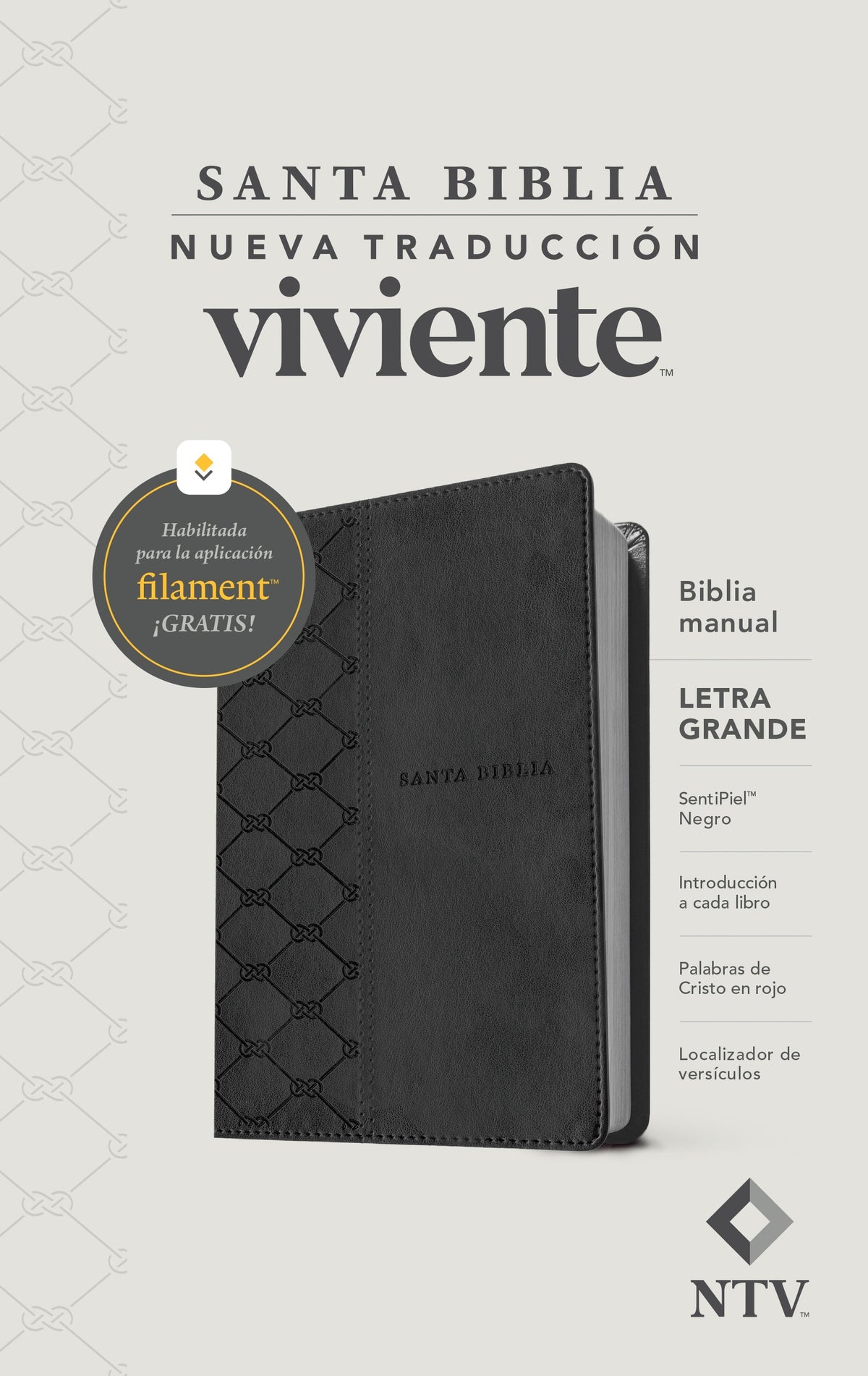 Biblia manual NTV, letra grande con Filament by Tyndale
