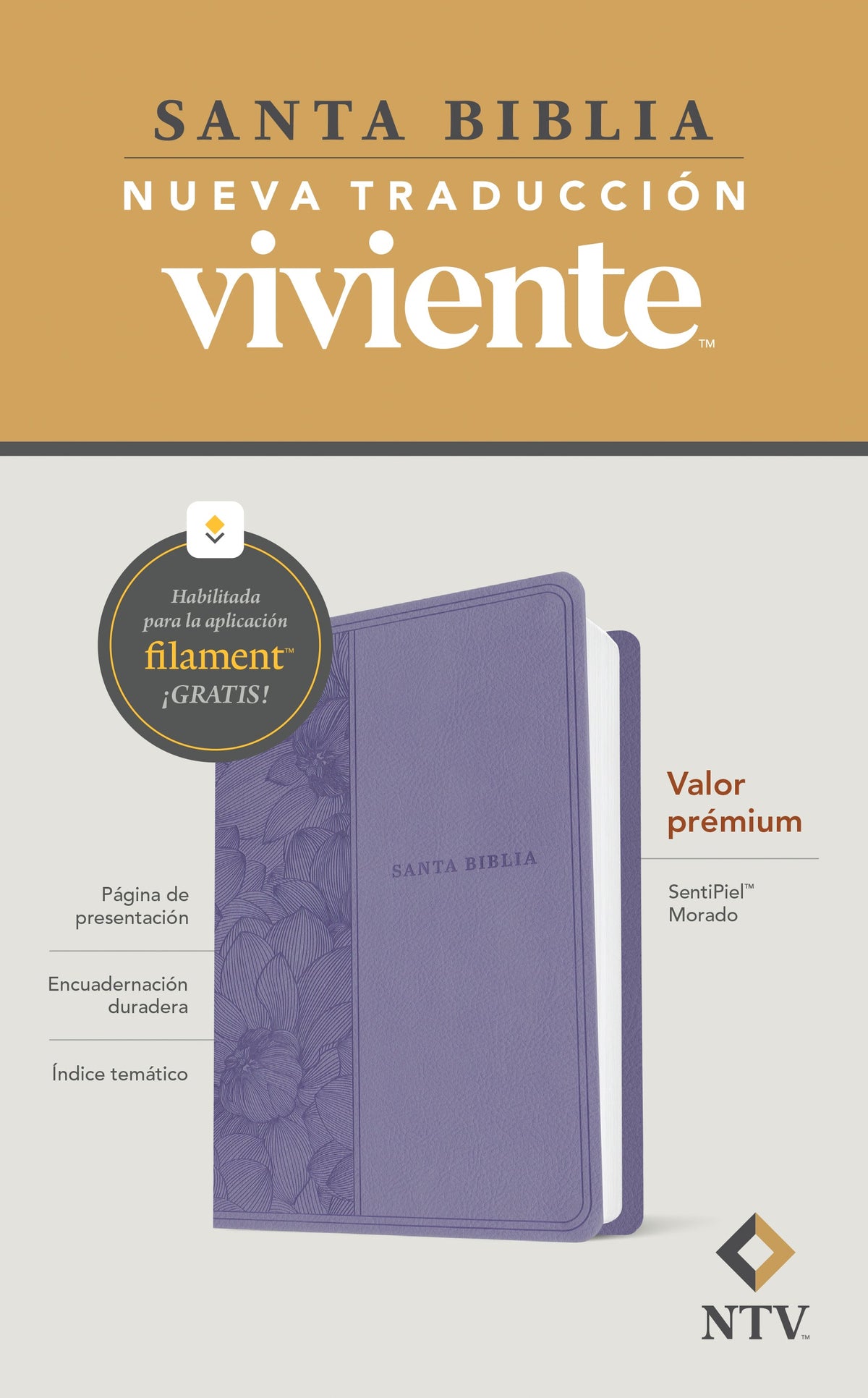 Biblia valor prémium NTV con Filament