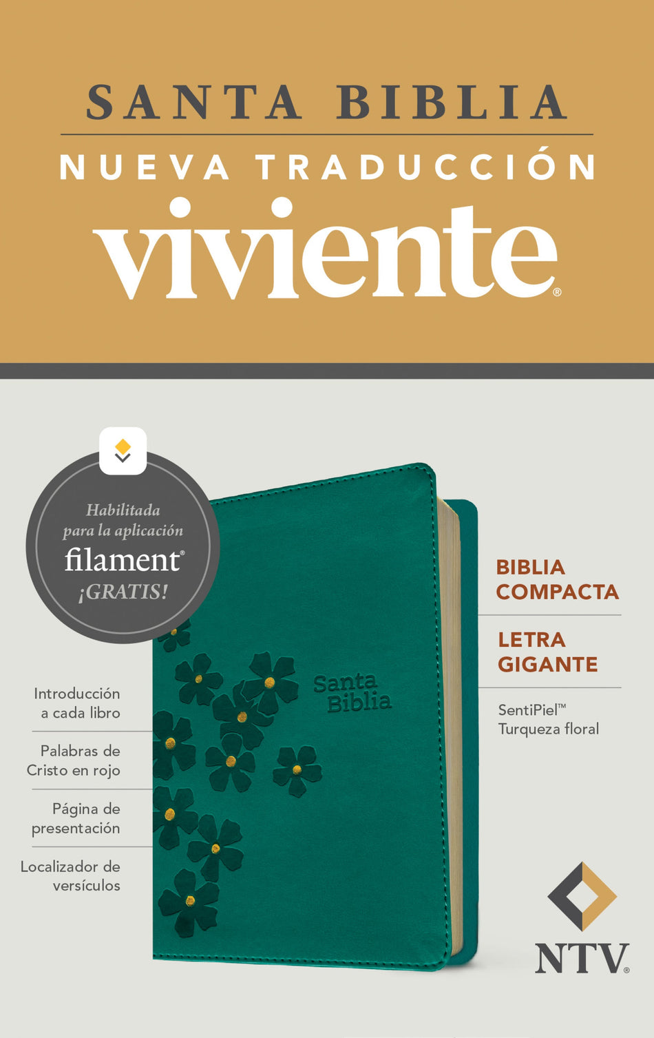 Biblia compacta NTV, letra gigante con Filament by Tyndale