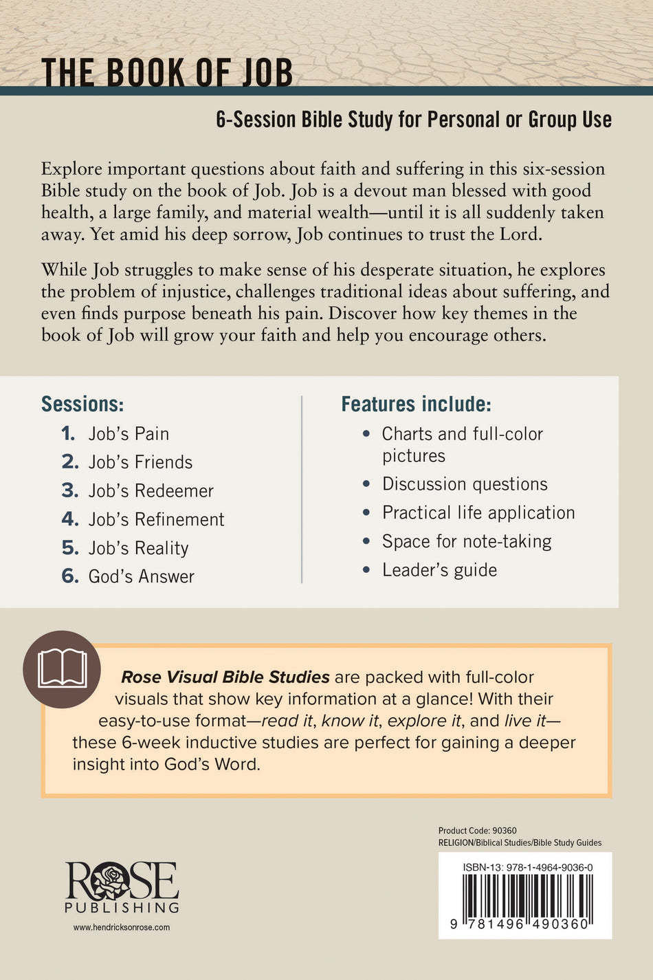 The Book of Job Bible Study (Rose Visual Bible Studies) by Tyndale, product view 2