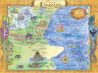 Map of Narnia Wall Chart