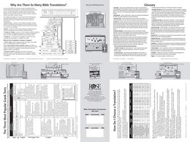 Bible Translations Comparison Wall Chart