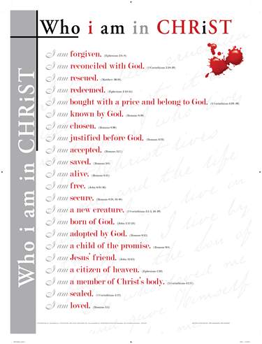 Who I Am in Christ Wall Chart