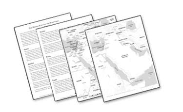 Relief Map of the Middle East: Then and Now Wall Chart