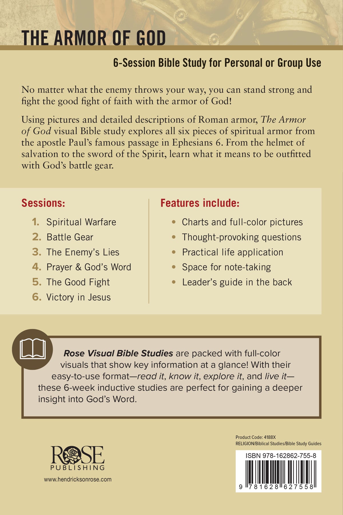 The Armor of God Bible Study (Rose Visual Bible Studies) by Tyndale, product view 2