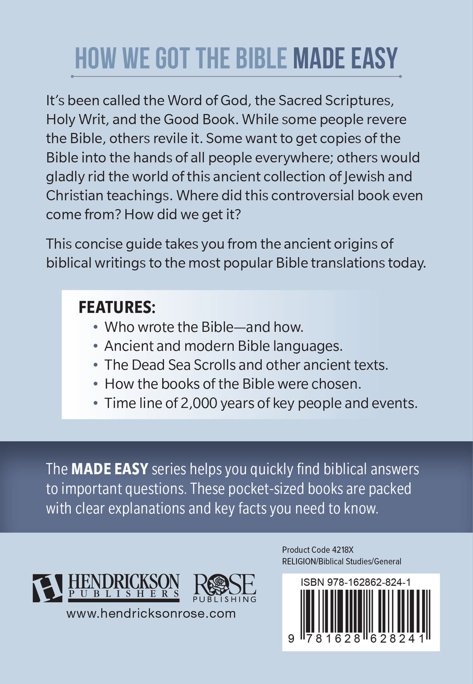How We Got the Bible Made Easy by Tyndale, product view 2