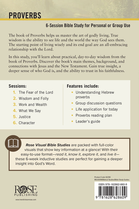Proverbs Bible Study (Rose Visual Bible Studies) by Tyndale, product view 2