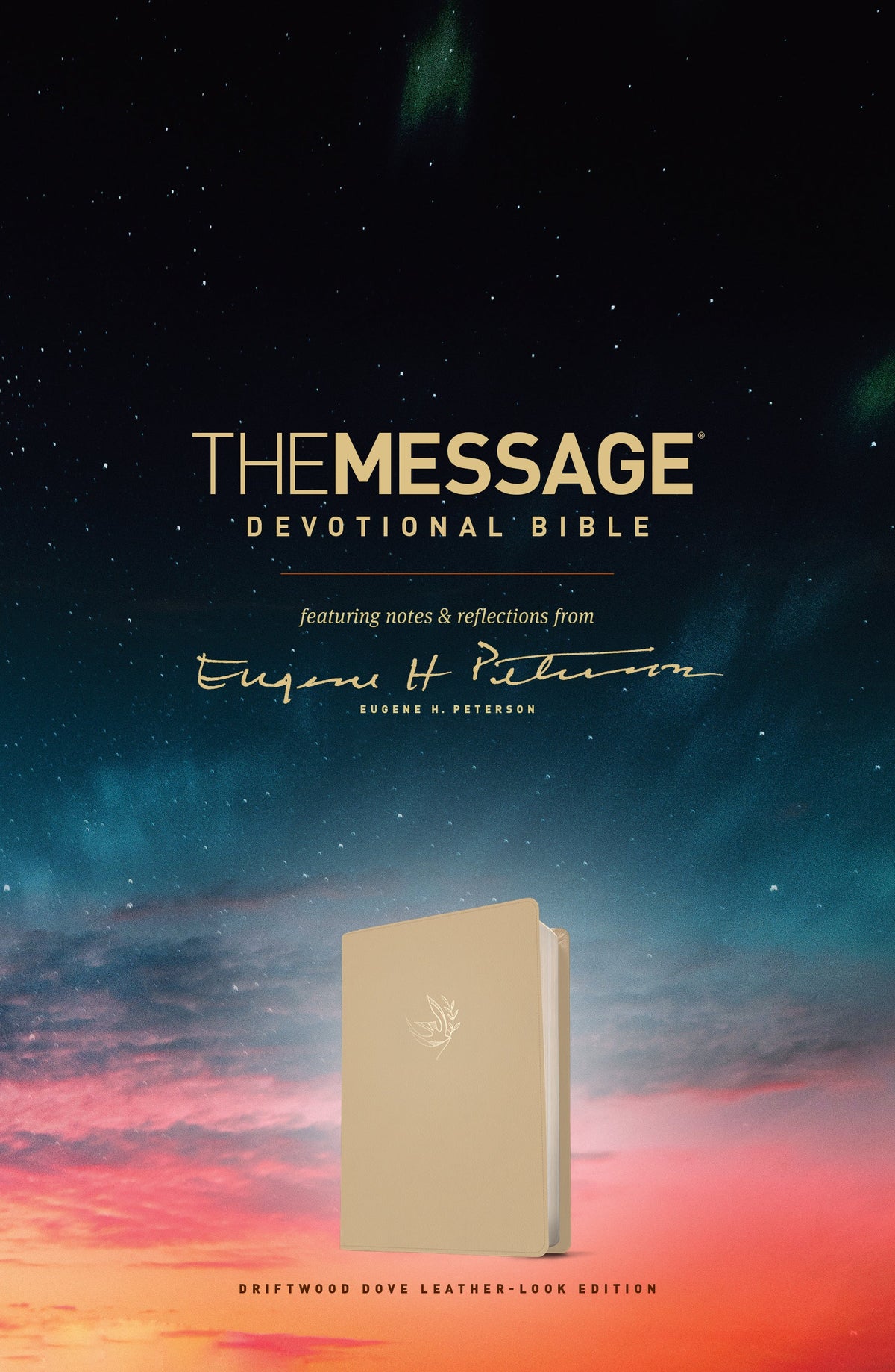 The Message Devotional Bible – Leather-Look/Driftwood Dove by Tyndale