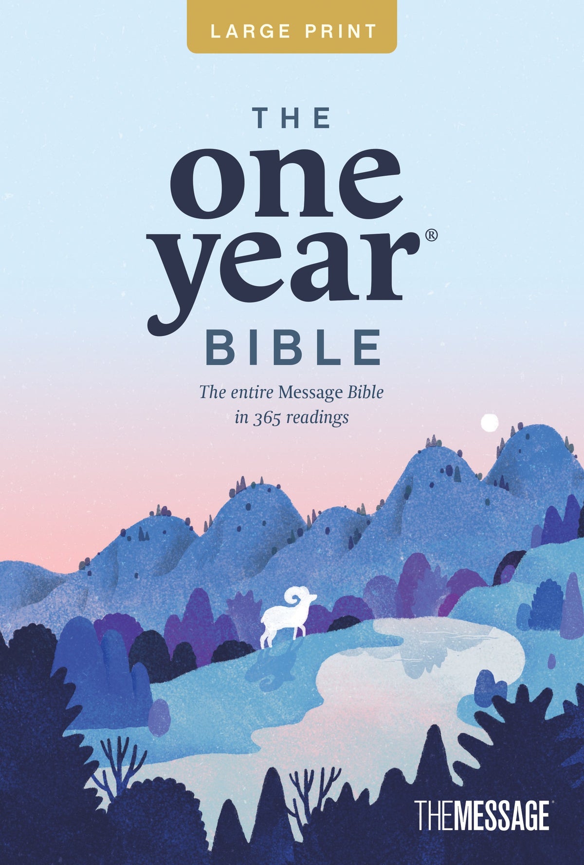The One Year Bible The Message, Large Print Thinline Edition by Tyndale