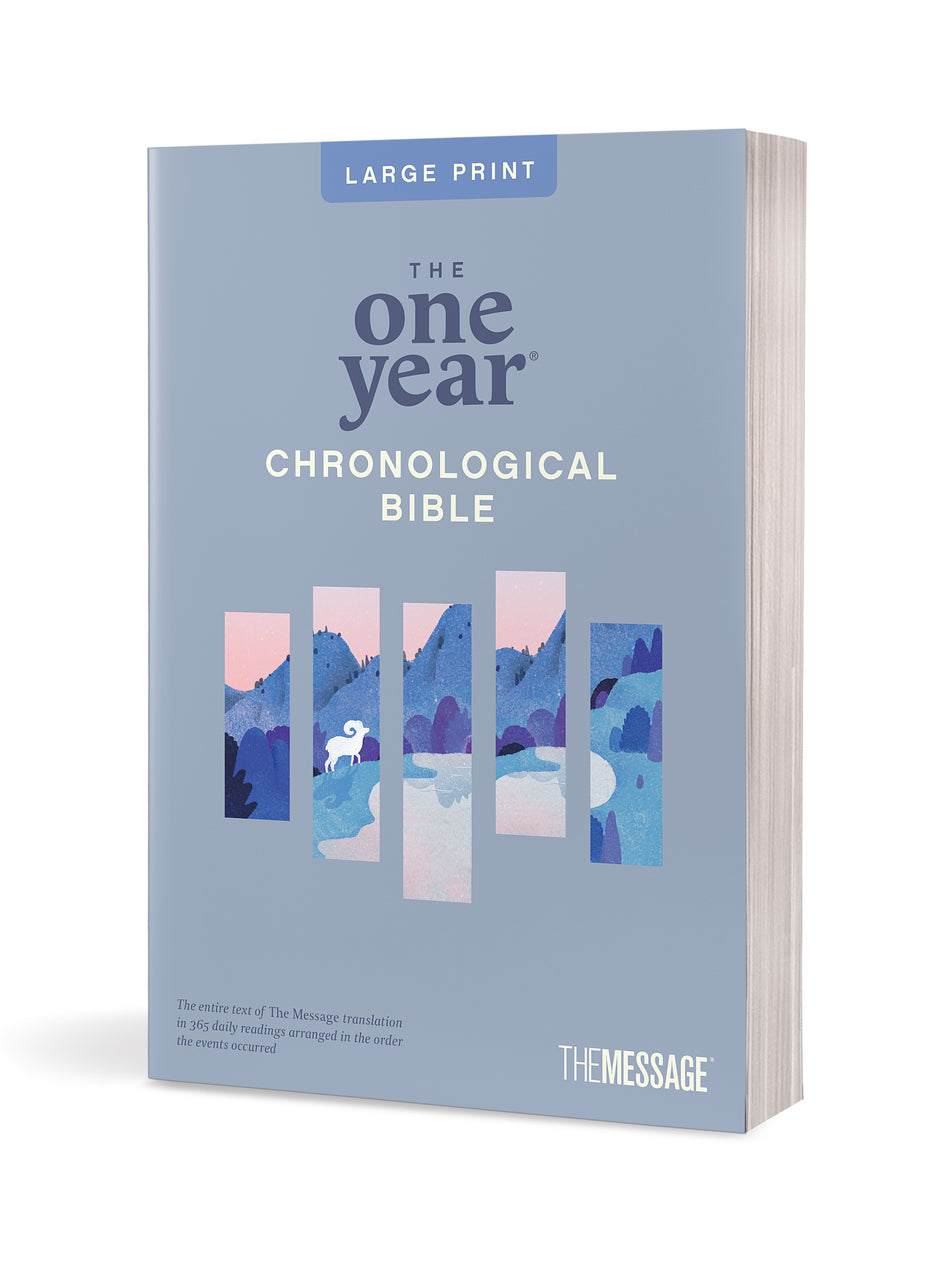 The One Year Chronological Bible The Message, Large Print Thinline Edition by Tyndale, product view 2
