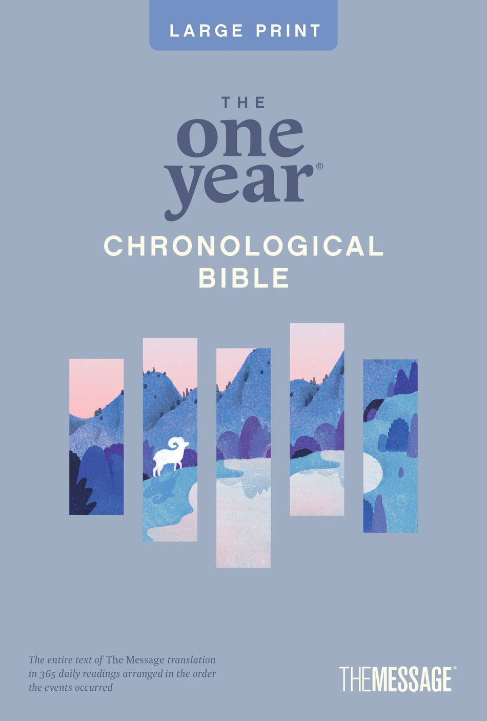 The One Year Chronological Bible The Message, Large Print Thinline Edition by Tyndale