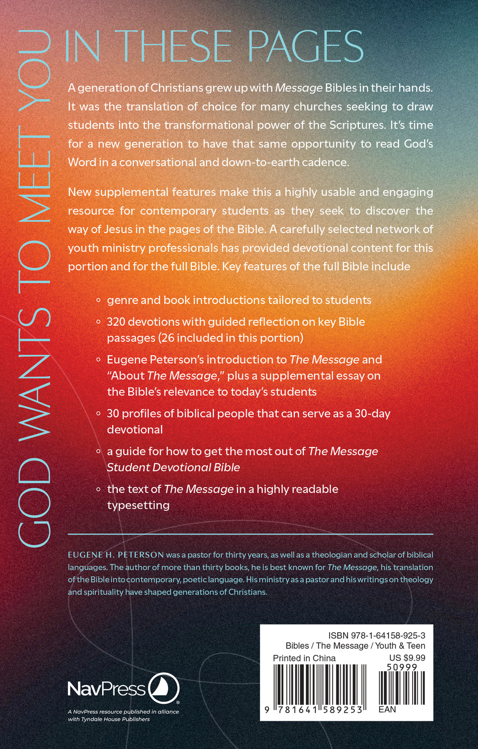 The Message Student Devotional Bible: Psalms by Tyndale, product view 2