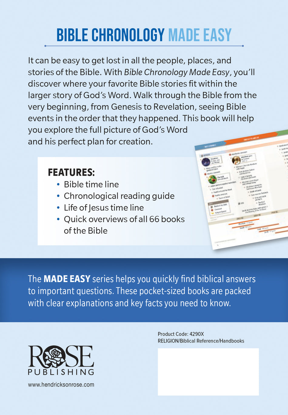 Bible Chronology Made Easy by Tyndale, product view 2