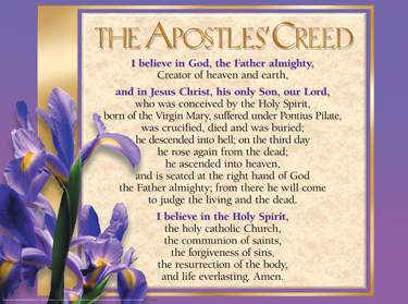 Apostles Creed, Laminated Wall Chart