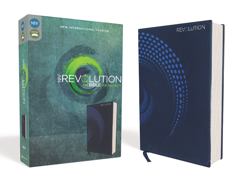 NIV, Revolution Bible: The Bible for Teen Guys – Leathersoft™, Blue by HarperCollins