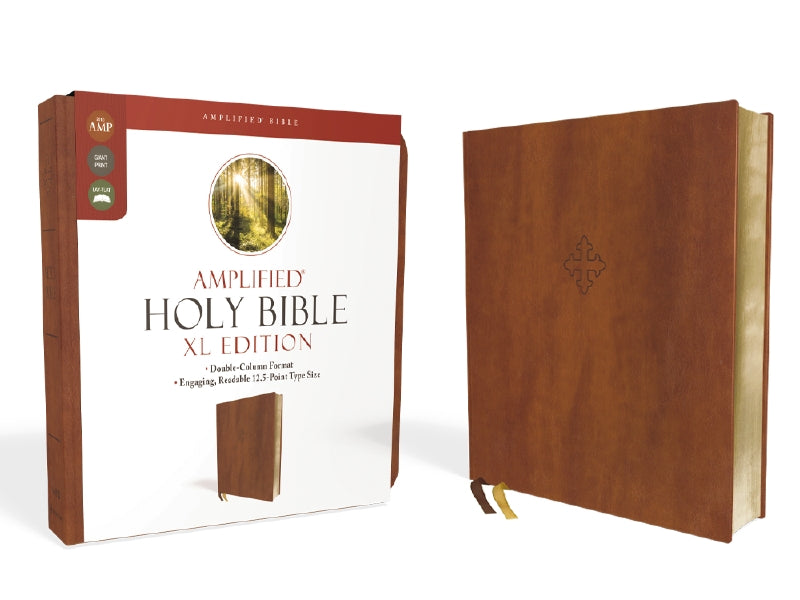 Amplified Holy Bible, XL Edition – Leathersoft™, Brown by HarperCollins
