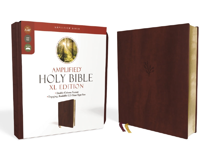 Amplified Holy Bible, XL Edition – Leathersoft™, Burgundy by HarperCollins