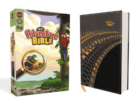 NKJV, Adventure Bible, Full Color Interior – Leathersoft™, Gray by HarperCollins