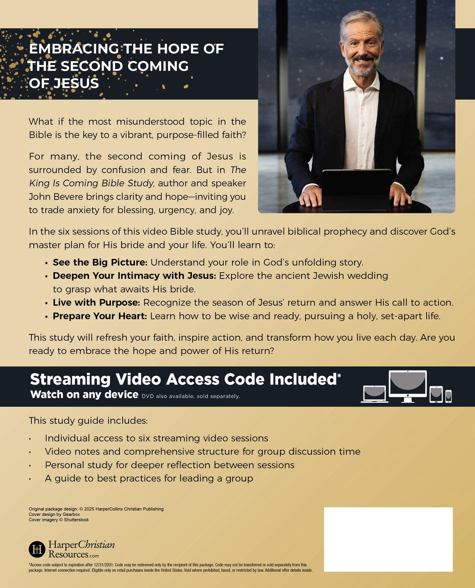 The King Is Coming Bible Study Guide plus Streaming Video: It's Time to Prepare for the Return of Christ, product view 2