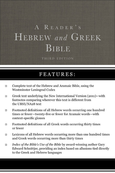 A Reader's Hebrew and Greek Bible: Third Edition by HarperCollins