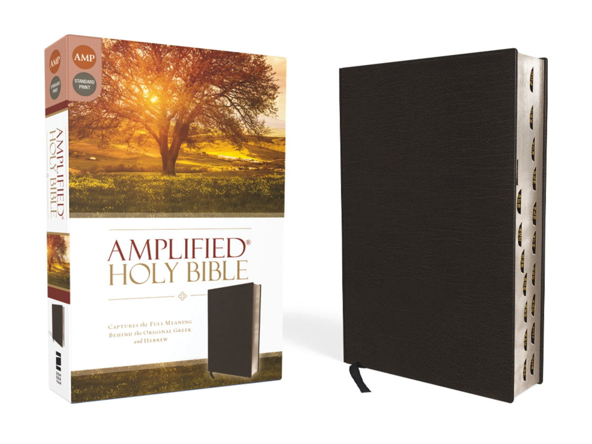 Amplified Holy Bible: Captures the Full Meaning Behind the Original Greek and Hebrew – Bonded Leather, Black, Thumb Indexed
