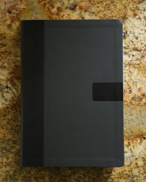 NIV, Super Giant Print Reference Bible, Red Letter Edition, Comfort Print – Leathersoft™, Charcoal, product view 2