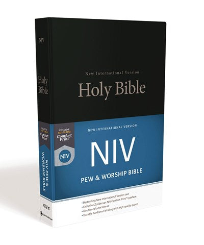 NIV, Church Bible (Pew Bible), Hardcover, Black, Comfort Print