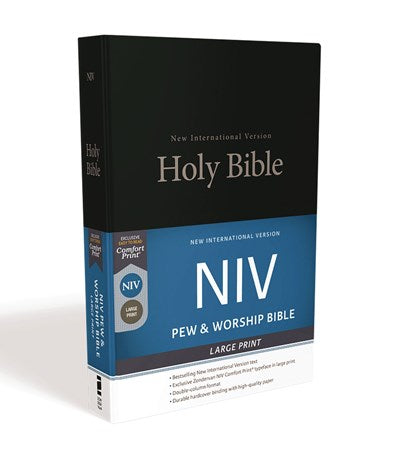 NIV, Church Bible (Pew Bible), Large Print, Hardcover, Black, Comfort Print  (Large type / large print)