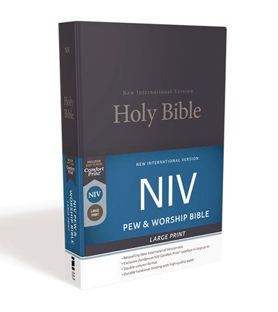 NIV, Church Bible (Pew Bible), Large Print, Hardcover, Blue, Comfort Print  (Large type / large print)