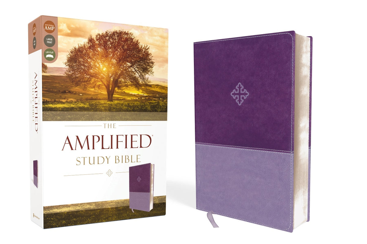 Amplified Study Bible – Leathersoft™, Purple by HarperCollins
