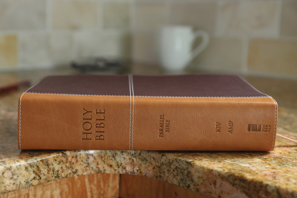 KJV, Amplified, Parallel Bible, Large Print, Red Letter Edition: Two Bible Versions Together for Study and, product view 2