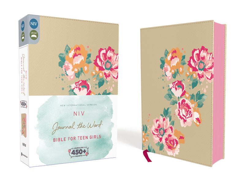 NIV, Journal the Word Bible for Teen Girls, Red Letter Edition: Includes Over 450 Journaling Prompts! – Hardcover
