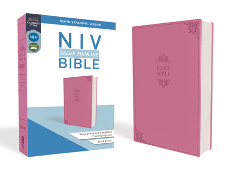 NIV, Value Thinline Bible, Comfort Print – Leathersoft™, Orchid by HarperCollins