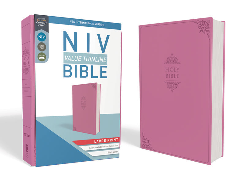 NIV, Thinline Bible, Large Print, Comfort Print – Leathersoft™ Large Print, Orchid by HarperCollins