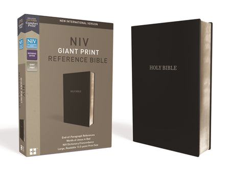 NIV, Reference Bible, Giant Print, Red Letter Edition, Comfort Print – Leather-Look™, Black by HarperCollins