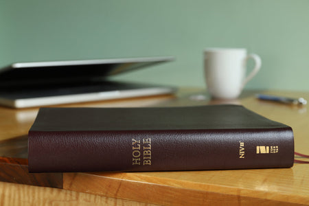 NIV, Reference Bible, Giant Print, Red Letter Edition, Comfort Print – Bonded Leather, Burgundy, product view 3