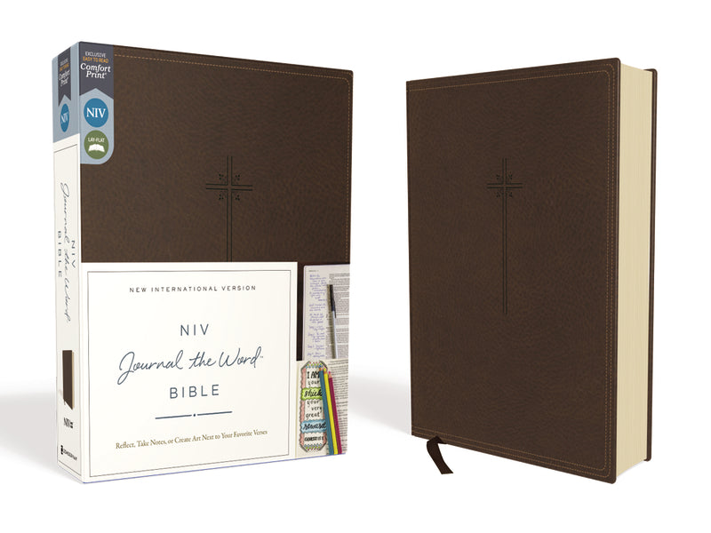 NIV, Journal the Word Bible, Red Letter, Comfort Print: Reflect, Take Notes, or Create Art Next to Your Favorite Verses